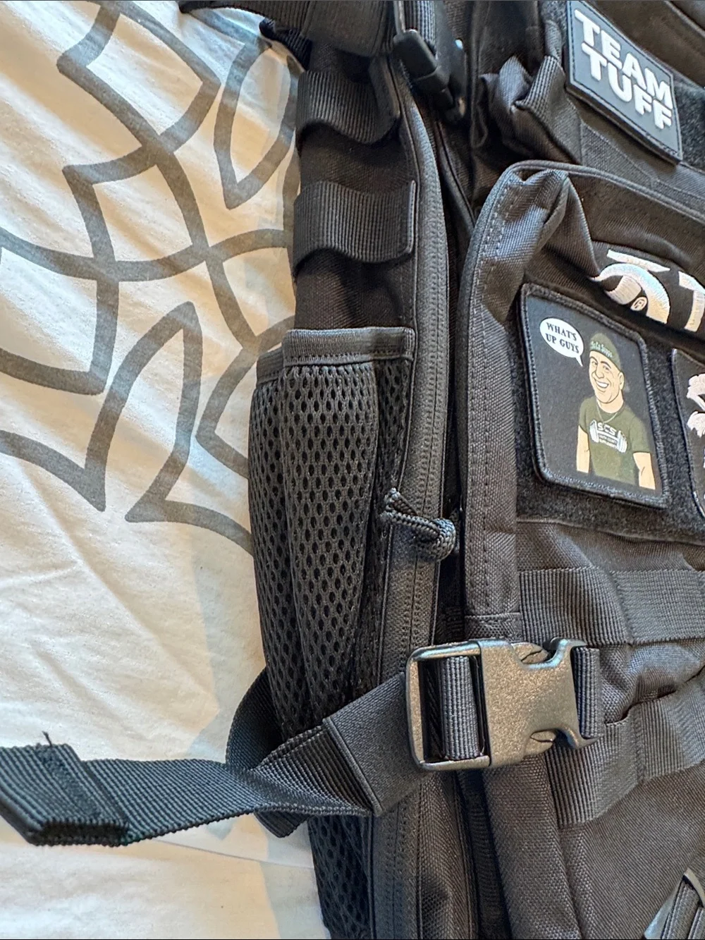 NWT Tough Pro Local Rhode Island Lifting American Military Black Gym Backpack